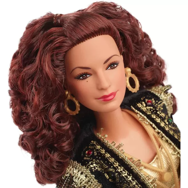 Barbie Signature Gloria Estefan Barbie Doll in Gold and Black Fashion and Accessories with Microphone Gift for CollectorsBarbie Signature Gloria Estefan Barbie Doll in Gold and Black Fashion and Accessories with Microphone Gift for Collectors