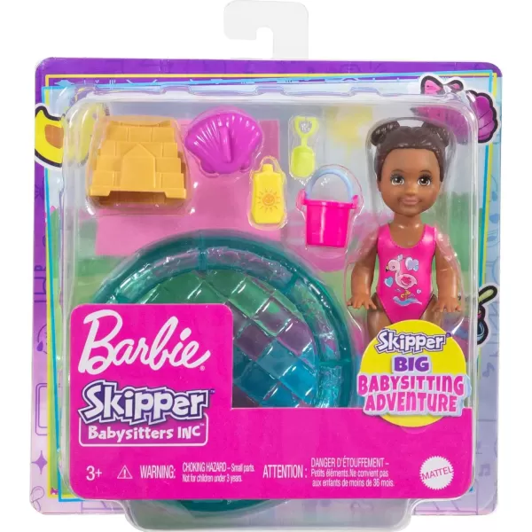 Barbie Skipper Babysitter First Tooth Playset with Skipper Doll Baby Doll with Tooth Feature Booster Seat and 8 AccessoriesClassic 1 Multicolor