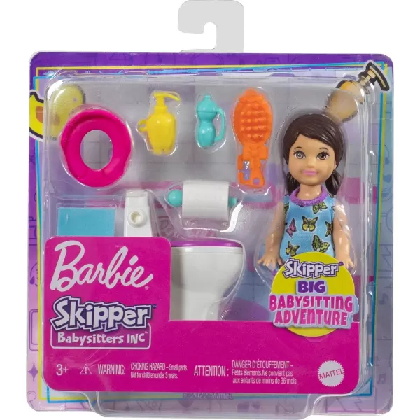 Barbie Skipper Babysitter First Tooth Playset with Skipper Doll Baby Doll with Tooth Feature Booster Seat and 8 AccessoriesClassic 2 Multicolor