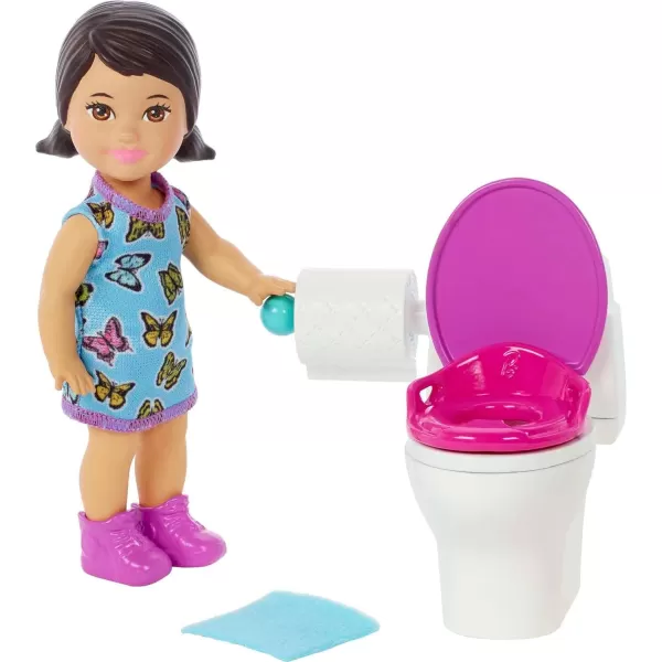 Barbie Skipper Babysitter First Tooth Playset with Skipper Doll Baby Doll with Tooth Feature Booster Seat and 8 AccessoriesClassic 2 Multicolor