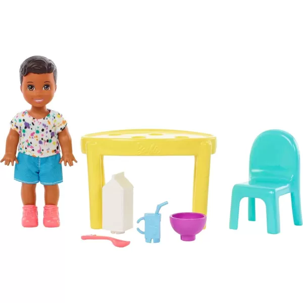 Barbie Skipper Babysitter First Tooth Playset with Skipper Doll Baby Doll with Tooth Feature Booster Seat and 8 AccessoriesClassic 3 Multicolor