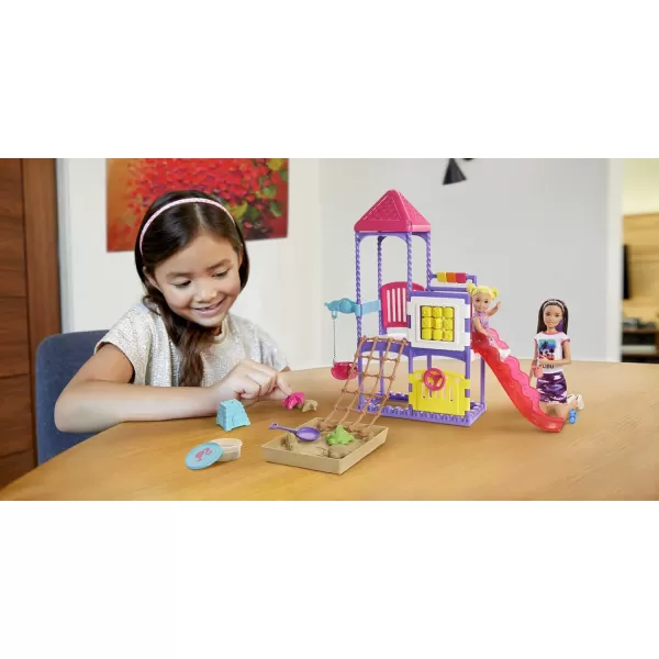 Barbie Skipper Babysitters Inc Climb n Explore Playground Dolls amp Playset with Babysitting Toddler Doll Play Station Moldable Sand amp Accessories for Kids 3 to 7 Years Oldsingle