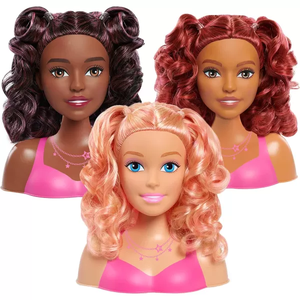 Barbie Small Styling Head Blonde Hair 17pieces Pretend Play Kids Toys for Ages 3 Up by Just PlayStyling Head Blonde Hair