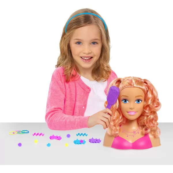 Barbie Small Styling Head Blonde Hair 17pieces Pretend Play Kids Toys for Ages 3 Up by Just PlayStyling Head Blonde Hair