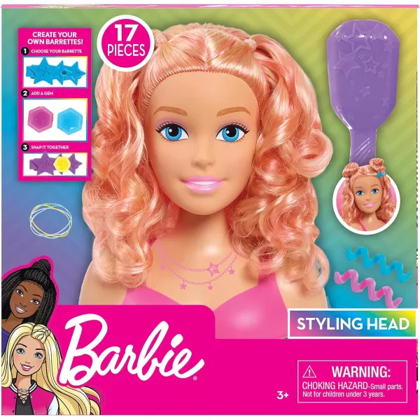 Barbie Small Styling Head Blonde Hair 17pieces Pretend Play Kids Toys for Ages 3 Up by Just PlayStyling Head Blonde Hair