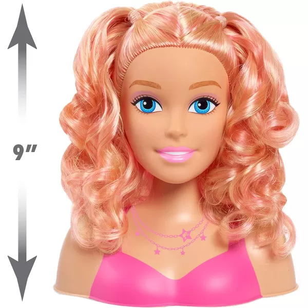 Barbie Small Styling Head Blonde Hair 17pieces Pretend Play Kids Toys for Ages 3 Up by Just PlayStyling Head Blonde Hair