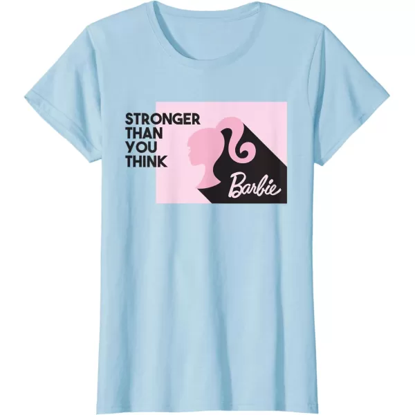 Barbie Stronger Than You Think Silhouette TShirtBaby Blue