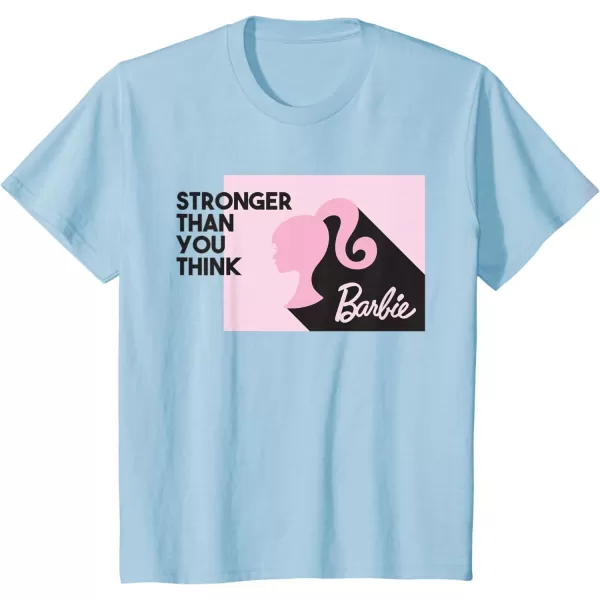 Barbie Stronger Than You Think Silhouette TShirtBaby Blue