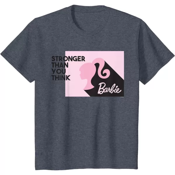 Barbie Stronger Than You Think Silhouette TShirtHeather Blue