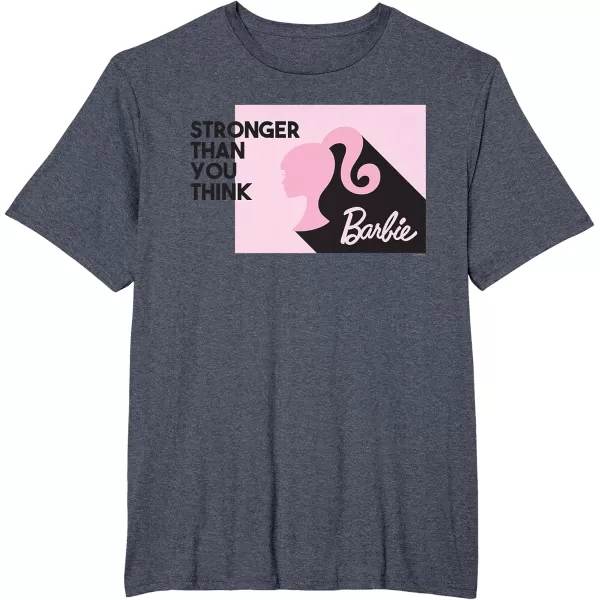 Barbie Stronger Than You Think Silhouette TShirtHeather Blue