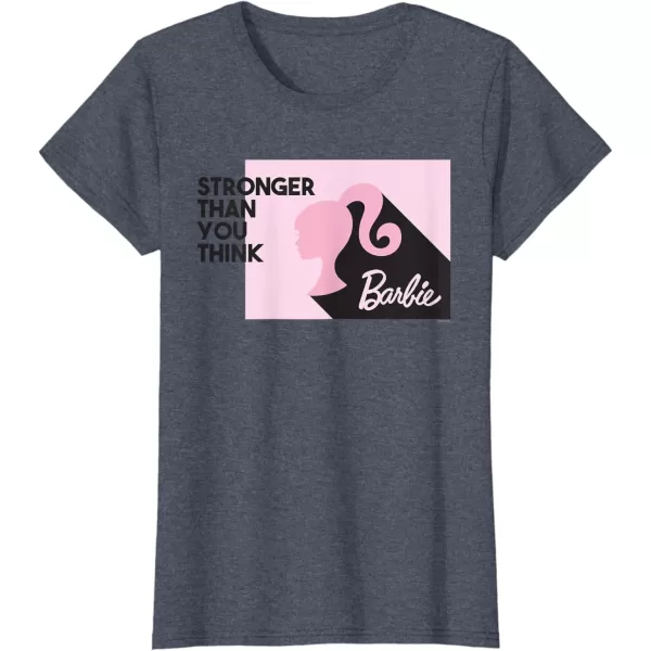 Barbie Stronger Than You Think Silhouette TShirtHeather Blue