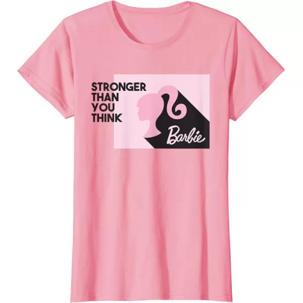 Barbie Stronger Than You Think Silhouette TShirtPink