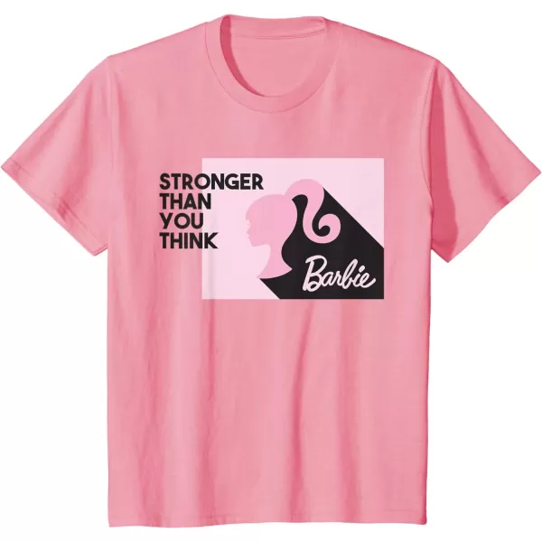 Barbie Stronger Than You Think Silhouette TShirtPink