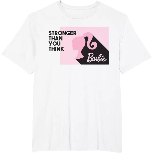 Barbie Stronger Than You Think Silhouette TShirtWhite