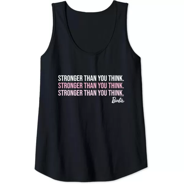 Barbie Stronger Than You Think Tank TopBlack