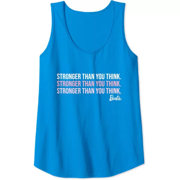 Barbie Stronger Than You Think Tank TopSapphire Blue