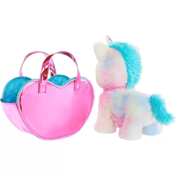 Barbie Stuffed Animals Unicorn Toys Plush Unicorn with DessertThemed Purse Playset and 5 Accessories Chef Pet AdventureBarbie Stuffed Animals Unicorn Toys Plush Unicorn with DessertThemed Purse Playset and 5 Accessories Chef Pet Adventure