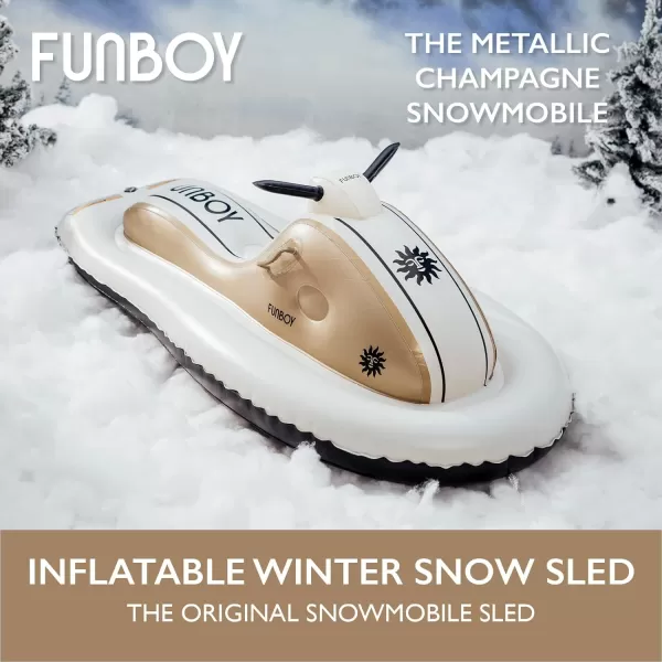 Barbie The Movie x FUNBOY Snowmobile Snow SledChampagne Single