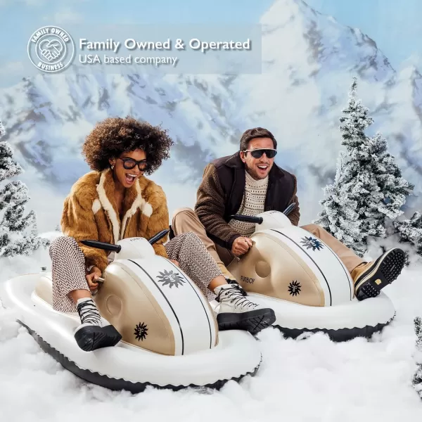 Barbie The Movie x FUNBOY Snowmobile Snow SledChampagne Two Pack