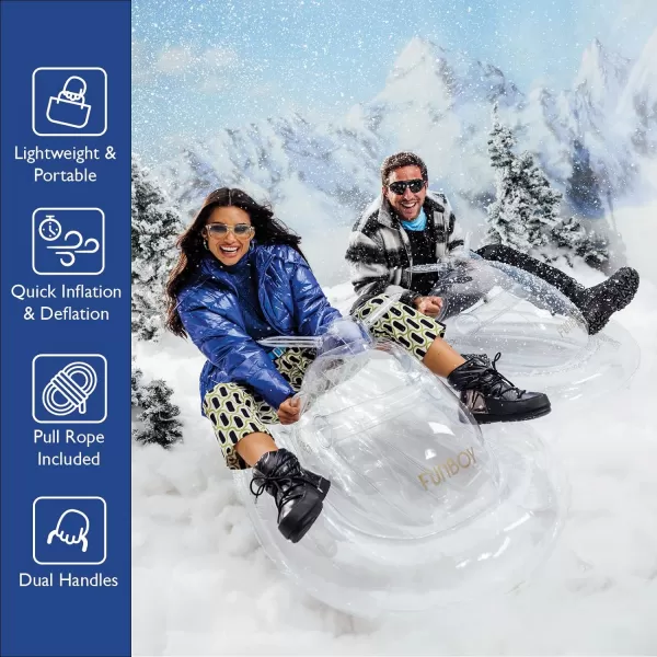 Barbie The Movie x FUNBOY Snowmobile Snow SledClear Two Pack