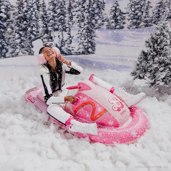 Barbie The Movie x FUNBOY Snowmobile Snow SledPink Barbie Single