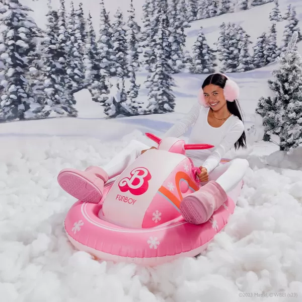 Barbie The Movie x FUNBOY Snowmobile Snow SledPink Barbie Single