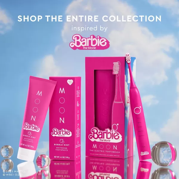 Barbie The Movie x MOON Bubble Mint Whitening Stain Removal Toothpaste FluorideFree Bubble Gum Pink for Kids and AdultsBarbie The Movie x MOON Bubble Mint Whitening Stain Removal Toothpaste FluorideFree Bubble Gum Pink for Kids and Adults