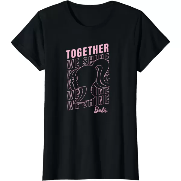 Barbie Together We Shine Silhouette TShirtBlack