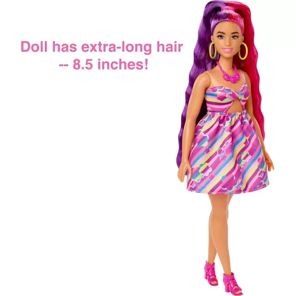 Barbie Totally Hair Doll StarThemed with 85Inch Fantasy Hair amp 15 Styling Accessories 8 with ColorChange FeatureFlower