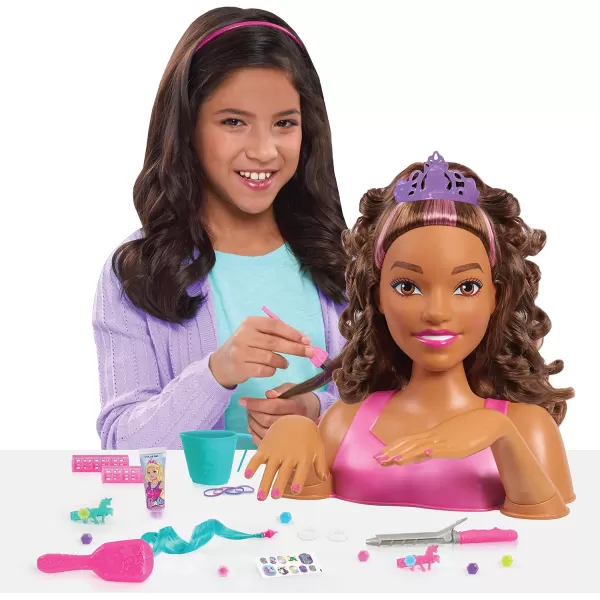 Barbie Unicorn Party 26piece Deluxe Styling Head Brown Hair Pretend Play Kids Toys for Ages 5 Up Amazon ExclusiveBarbie Unicorn Party 26piece Deluxe Styling Head Brown Hair Pretend Play Kids Toys for Ages 5 Up Amazon Exclusive