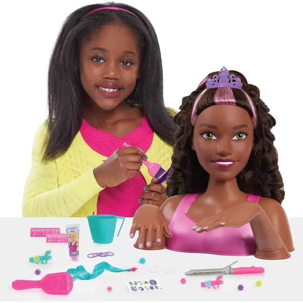 Barbie Unicorn Party 26piece Deluxe Styling Head Dark Brown Hair Pretend Play Kids Toys for Ages 5 Up Amazon ExclusiveBarbie Unicorn Party 26piece Deluxe Styling Head Dark Brown Hair Pretend Play Kids Toys for Ages 5 Up Amazon Exclusive