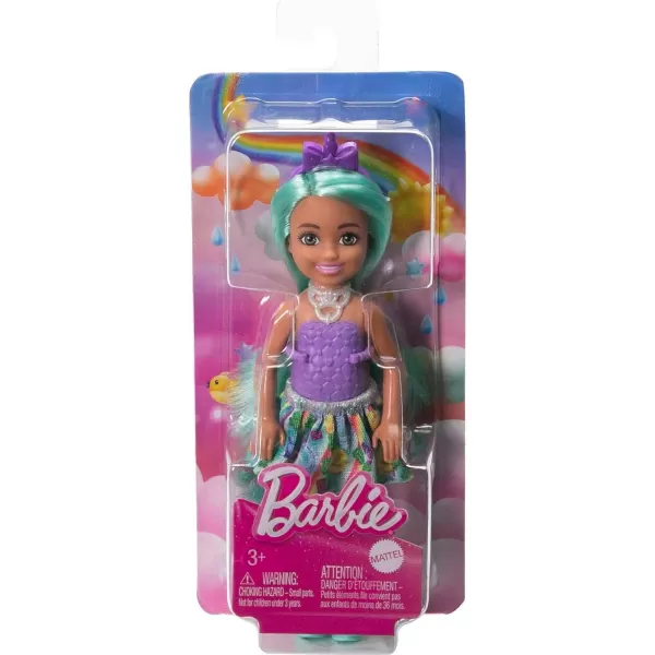 Barbie UnicornInspired Chelsea Doll with Green Hair Unicorn Toys Horn Headband and Detachable TailGreen Hair Unicorn