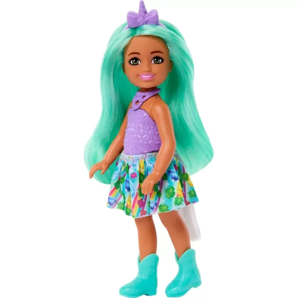 Barbie UnicornInspired Chelsea Doll with Green Hair Unicorn Toys Horn Headband and Detachable TailGreen Hair Unicorn