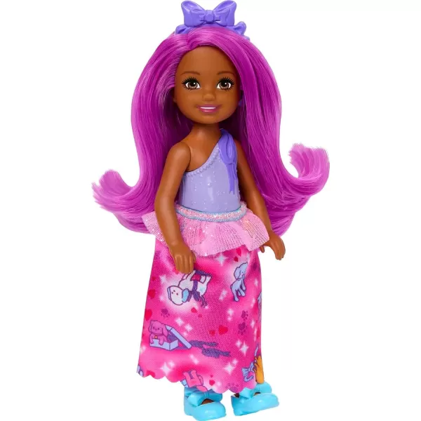 Barbie UnicornInspired Chelsea Doll with Green Hair Unicorn Toys Horn Headband and Detachable TailPink Hair Royal