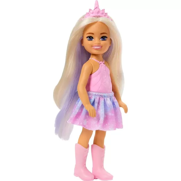 Barbie UnicornInspired Chelsea Doll with Green Hair Unicorn Toys Horn Headband and Detachable TailPurple Hair Unicorn