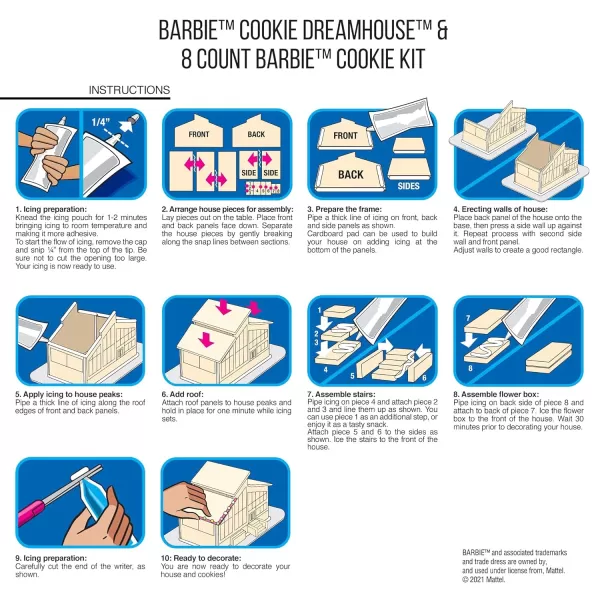 CreateATreat Gingerbread House Cookie Kit Barbie Vanilla Cookie Dreamhouse and Barbie Vanilla Cookie Decorating Kit 3971 ozCreateATreat Gingerbread House Cookie Kit Barbie Vanilla Cookie Dreamhouse and Barbie Vanilla Cookie Decorating Kit 3971 oz