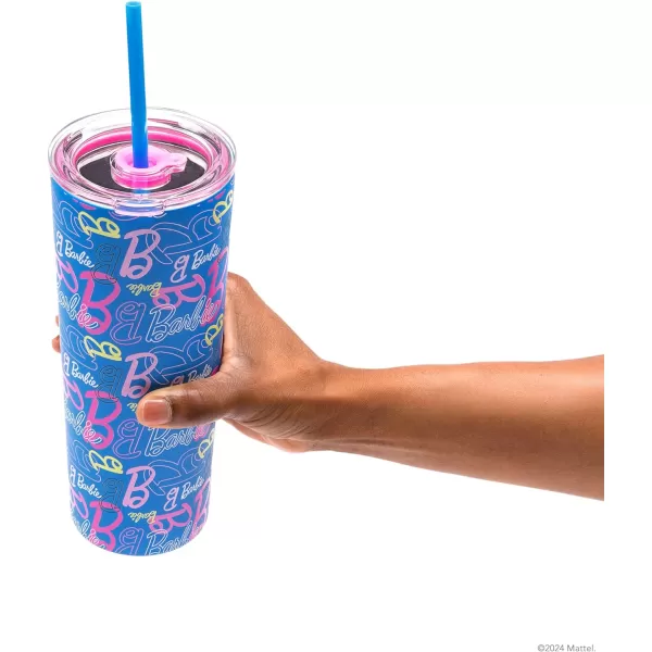 Dragon Glassware x Barbie Dream Big Tumbler Stainless Steel Vacuum Insulated Travel Tumbler Comes with Lid Pink amp Blue Straws Keeps Drinks Hot Or Cold Dishwasher Safe Fits in Cup Holders 24 ozDragon Glassware x Barbie Dream Big Tumbler Stainless Steel Vacuum Insulated Travel Tumbler Comes with Lid Pink amp Blue Straws Keeps Drinks Hot Or Cold Dishwasher Safe Fits in Cup Holders 24 oz