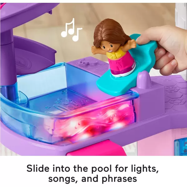 FisherPrice Little People Barbie Toddler Toy Little Dreamhouse Playset With Music Lights Sounds amp 7 Pieces For Ages 18 MonthsStandard Packaging