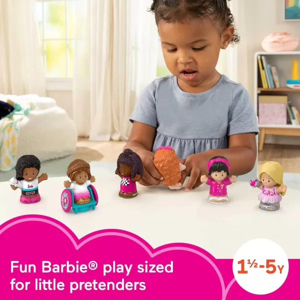 FisherPrice Little People Barbie Toddler Toys Figure 6 Pack for Preschool Pretend Play Ages 18 Months6Pack