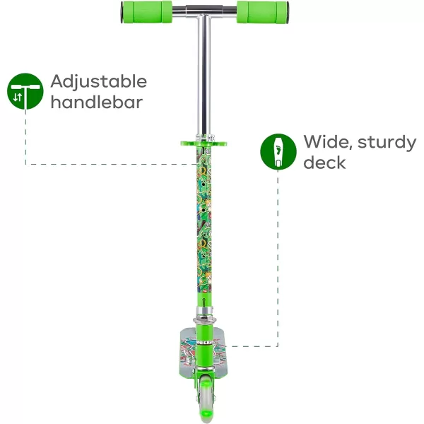 Folding Scooter for Kids  Easy amp Portable FoldNCarry Design UltraLightweight Comfortable amp Safe Durable amp Easy to RideMinecraft Green