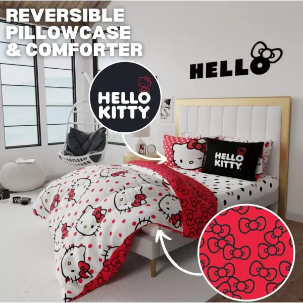 Franco Barbie Barbiecore Bedding Super Soft Comforter and Sheet Set with Sham 5 Piece Twin Size College Dorm Essentials Official Licensed ProductHello Kitty 7 Piece Queen Size