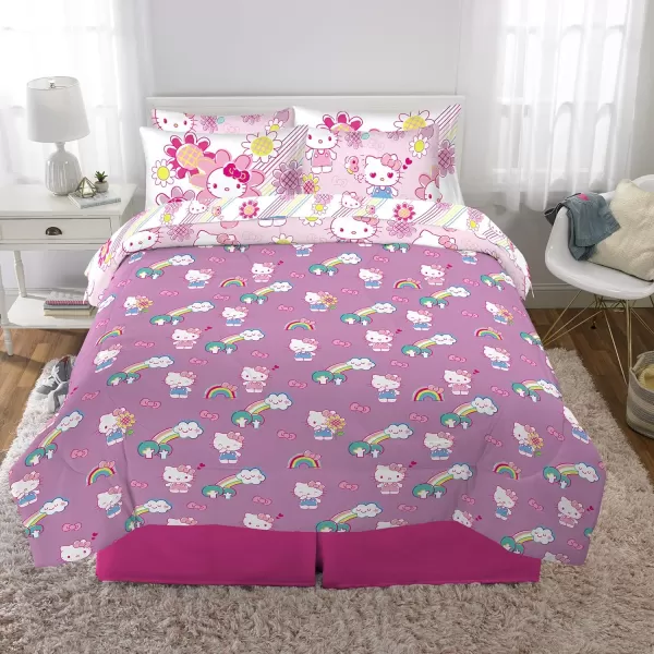Franco Barbie Barbiecore Bedding Super Soft Comforter and Sheet Set with Sham 5 Piece Twin Size College Dorm Essentials Official Licensed ProductHello Kitty 7 Piece Full Size