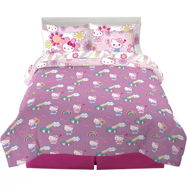Franco Barbie Barbiecore Bedding Super Soft Comforter and Sheet Set with Sham 5 Piece Twin Size College Dorm Essentials Official Licensed ProductHello Kitty 7 Piece Full Size
