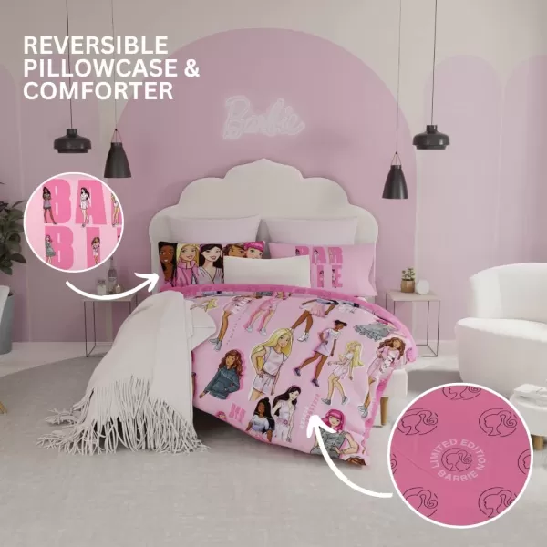 Franco Barbie Barbiecore Bedding Super Soft Comforter and Sheet Set with Sham 7 Piece Full Size Official Licensed ProductFranco Barbie Barbiecore Bedding Super Soft Comforter and Sheet Set with Sham 7 Piece Full Size Official Licensed Product