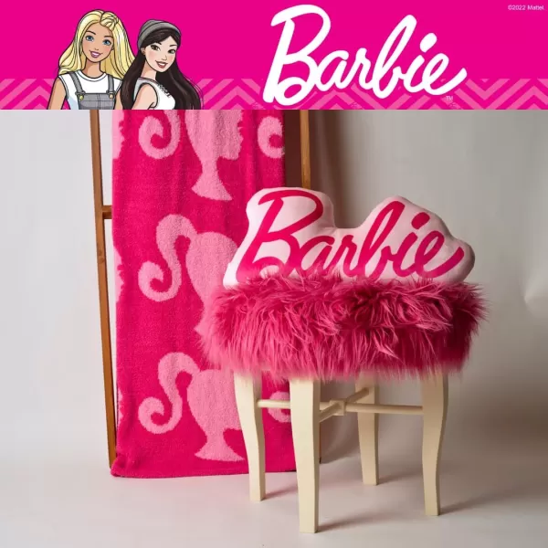 Franco Collectibles Barbie Adult Bedding Soft CozyChic Dream Lux Intarsia Knit Throw Blanket 50 in x 60 in Officially Licensed ProductBarbie