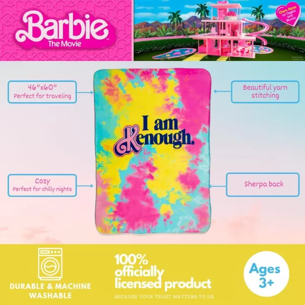 Franco Collectibles Barbie Movie Bedding Super Soft Slik Touch Throw Barbiecore 46 in x 60 in 100 Officially Licensed Product46 in x 60 in I Am Kenough