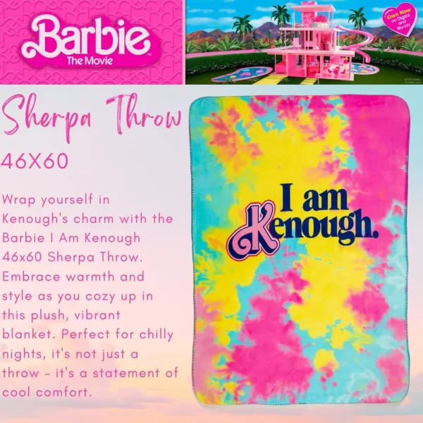 Franco Collectibles Barbie Movie Bedding Super Soft Slik Touch Throw Barbiecore 46 in x 60 in 100 Officially Licensed Product46 in x 60 in I Am Kenough