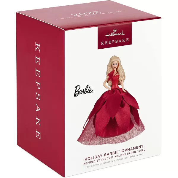 Hallmark Keepsake Christmas Ornament plastic 2022 Holiday Barbie Doll2022 Holiday Barbie Barbie Doll