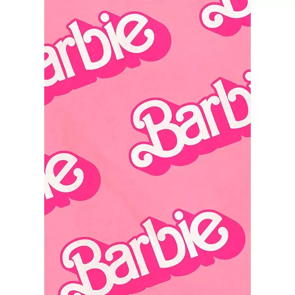 INTIMO Mattel Barbie Logo On Repeat Soft Cuddly Plush Fleece Throw Blanket Wall ScrollINTIMO Mattel Barbie Logo On Repeat Soft Cuddly Plush Fleece Throw Blanket Wall Scroll