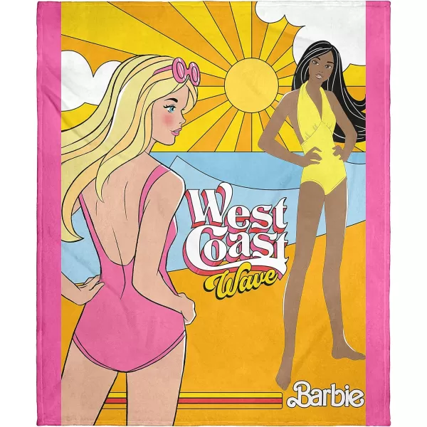 INTIMO Mattel Barbie West Coast Wave Beach Nikki Plush Soft Throw Blanket Wall ScrollINTIMO Mattel Barbie West Coast Wave Beach Nikki Plush Soft Throw Blanket Wall Scroll